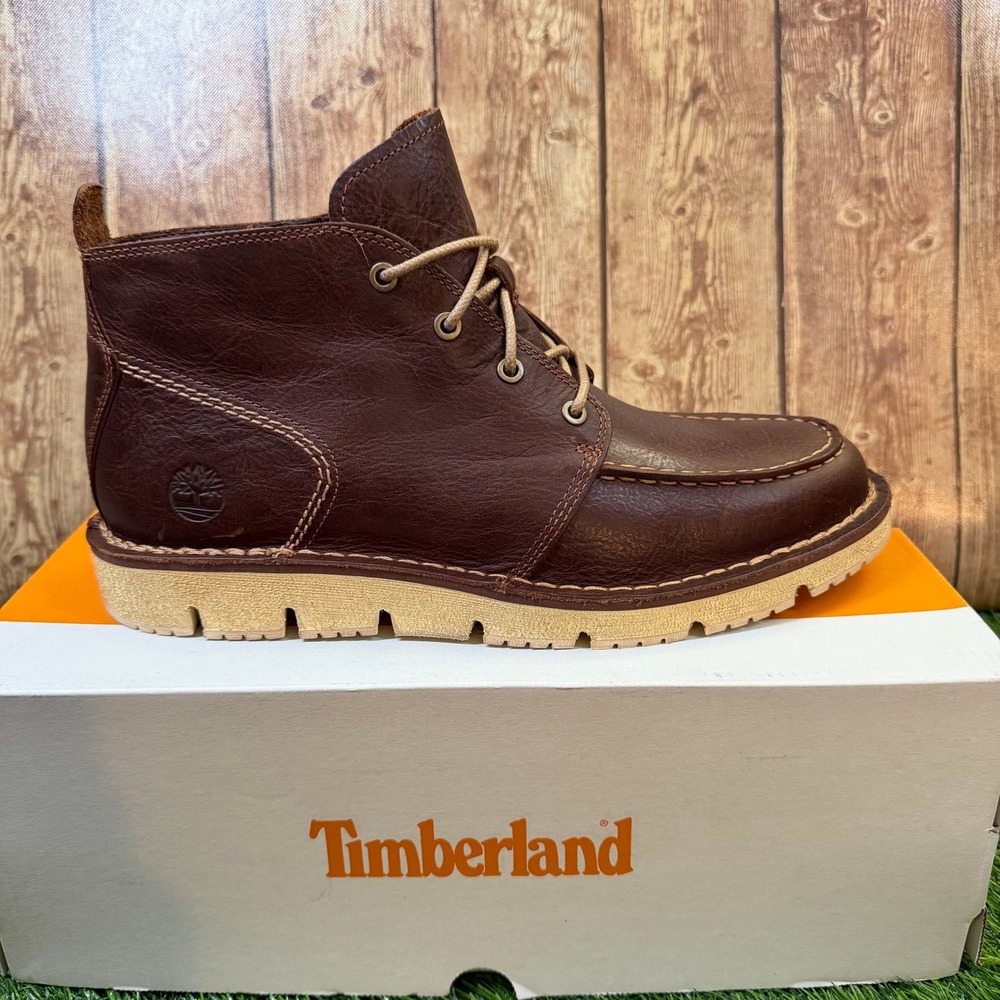 Timberland Westmore Mid Lace Chukka Boot Mens Size 9.5 Brown Leather